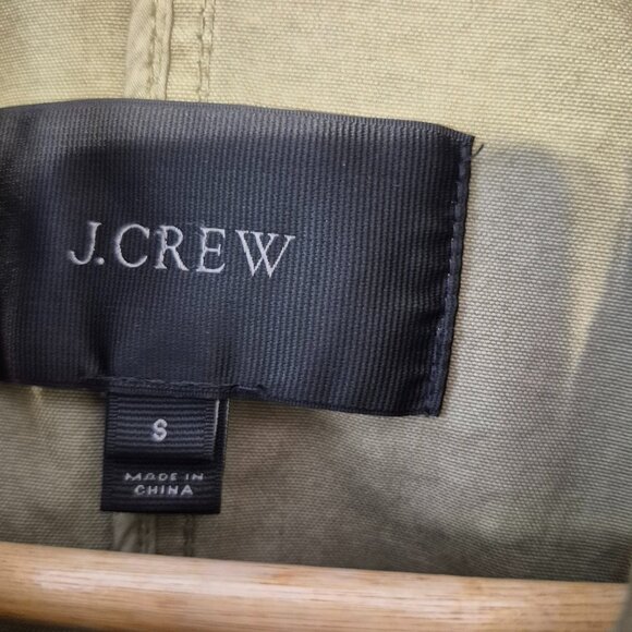 J. Crew Khaki Boyfriend Utility Military Field Cargo Army Jacket Size Small - Picture 3 of 16